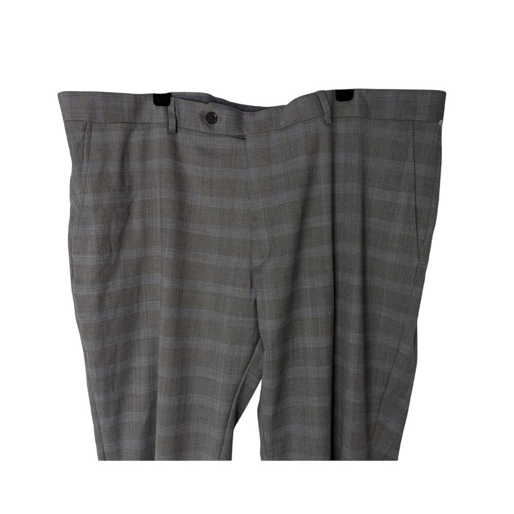 Tommy Hilfiger Lowen Grey Plaid Slim Fit Dress Slacks Men's Size 40 Trousers - Picture 5 of 10